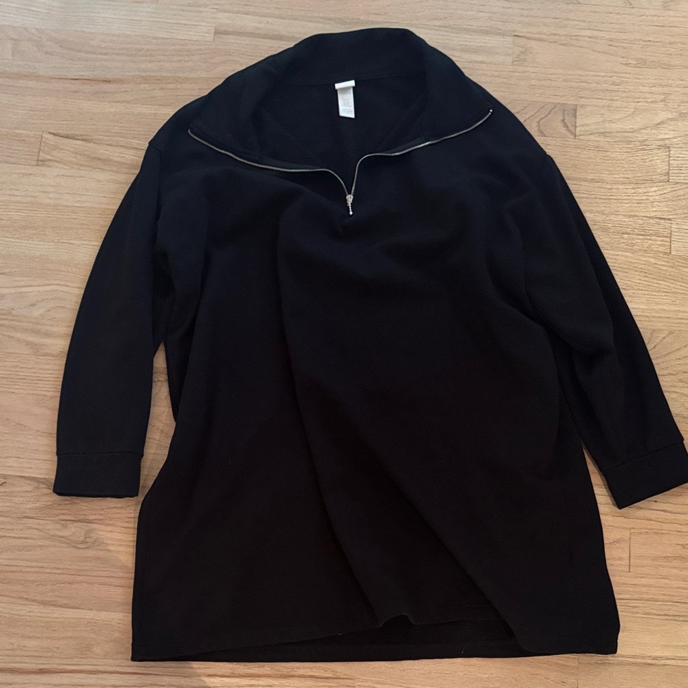 Hm Black Half-Zip Pullover dress